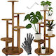 Ruhhy Pot Stand Wooden Beige