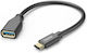 HAMA Конвертор USB-A / USB-C мъжки към USB-A / USB-C женски Черен 1бр 00201605