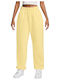 Phoenix Fleece Pants High Waist Sweatpants Fleece Yellow