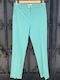 Women's Fabric Trousers Turquoise