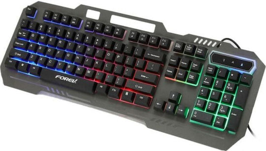 Forev Gaming Keyboard with RGB lighting (English US)