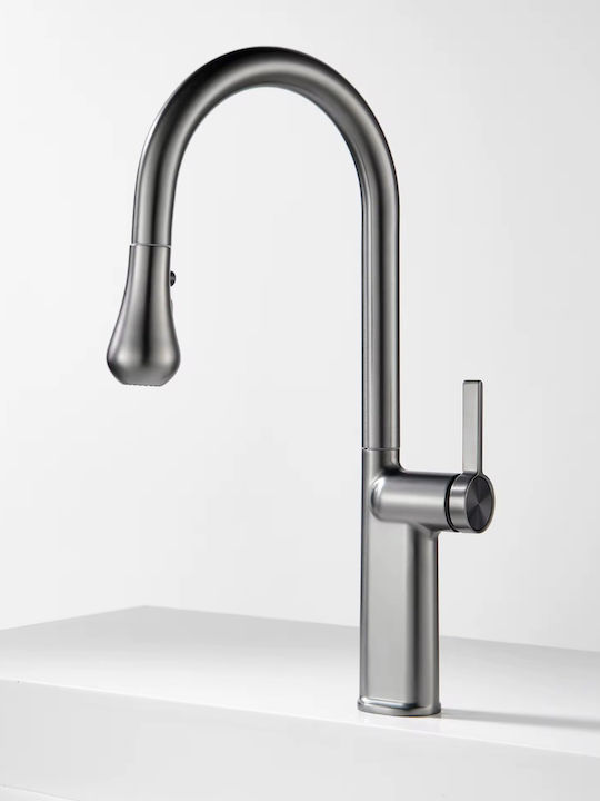 Naron Tall Kitchen Faucet Counter with Shower C...