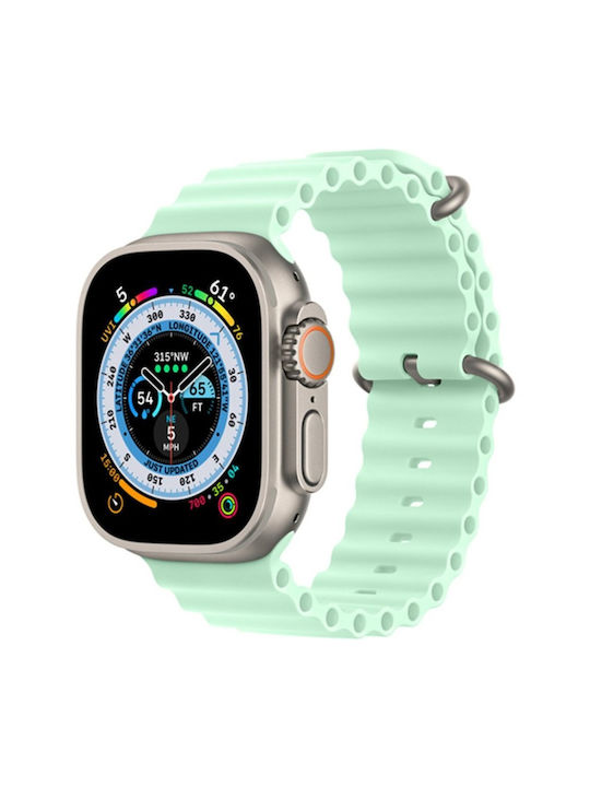 Curea din Silicon Apple Watch 1 2 3 4 5 6 7 8 9 10 SE Ultra Ultra 2 42 44 45 46 49mm Turcoaz