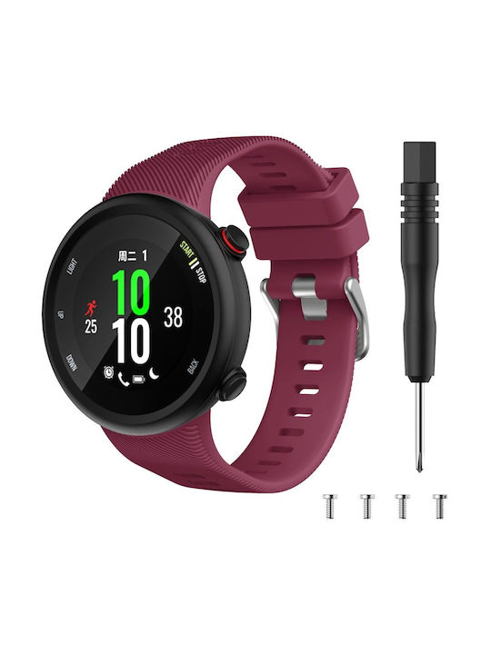 Silikon Tragbare Bänder Für Garmin Vorreiter 45S Burgundisch