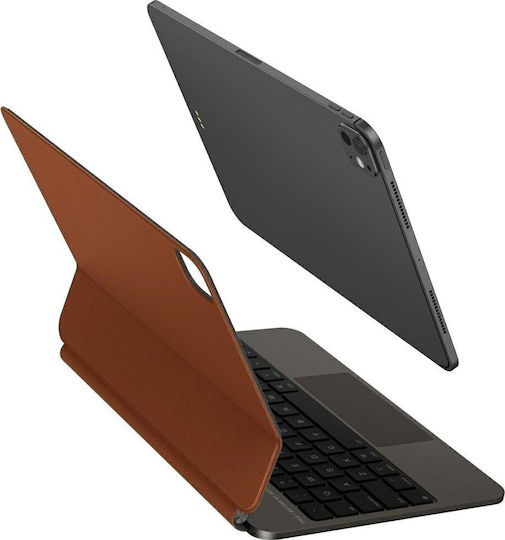 Uniq Flip Cover με Πληκτρολόγιο Καφέ (iPad Pro 11 M4 (2024))