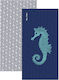 Feel & Touch Microfiber Body Towel Blue 160x80cm
