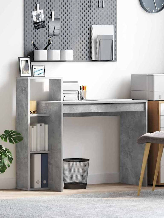 Desk Wooden Concrete Grey 100x40x90cm