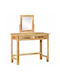 Schminktisch aus Massivholz Mango mit Spiegel 100x40x120cm