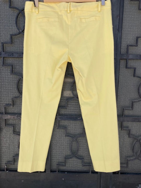 Damen Stoff Hose Yellow