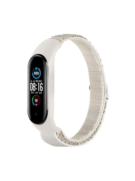 Curea Nylon Xiaomi Mi Band 3 4 5 6 7 7 Nfc Bej