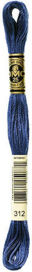 Embroidery Thread Mouline Dmc 117 Blue 312