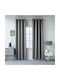 Beauty Home Blackout Curtain with Grommet Art 8400 Gray 140x270cm