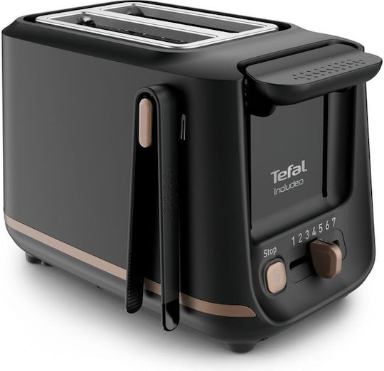 Tefal Φρυγανιέρα 2 Θέσεων 850W Μαύρη