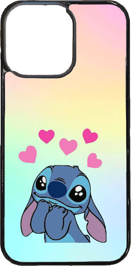 High Durability Mobile Phone Case iPhone 14 Pro Max Black Silicone Back Cover Lilo Stitch