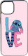 High Durability Mobile Phone Case iPhone 14 Pro Max Black Silicone Back Cover Lilo Stitch No4 Love