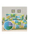 Pucioasa Set Husă de Pilotă Bumbac Semi-dublă cu Față de Pernă & 1 Cearsaf 180x220 Multicolored