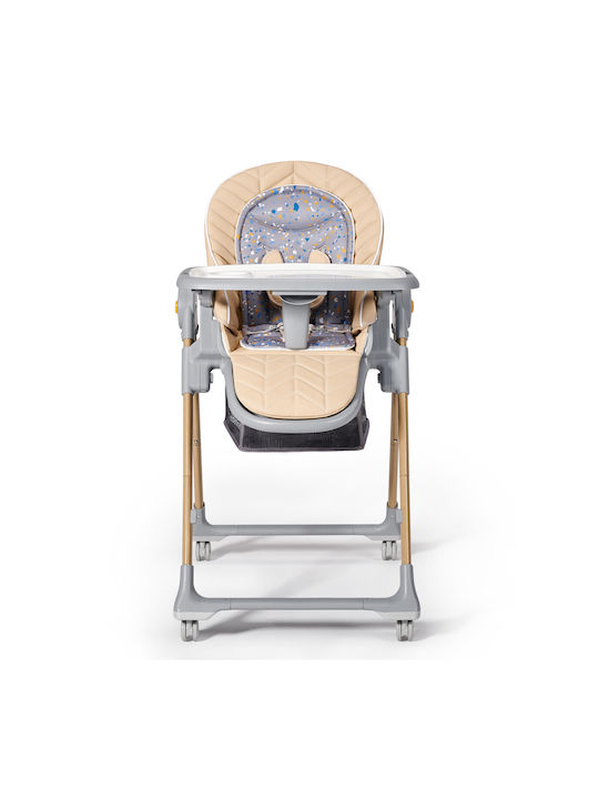 Kinderkraft Lastree Pliabil Scaun de Masă pentru Copii cu Cadru Metalic Wood