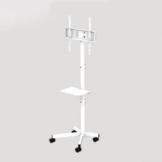 Gembird TVS-55T-03-W Βάση Τηλεόρασης Δαπέδου έως 55" Λευκό