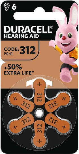 Hearing Aid Batteries 312 1.45V 6pcs