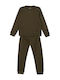 Kids Sweatpants Set Dark Olive 2pcs