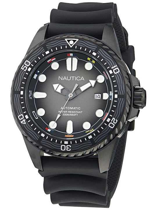 Nautica Men's Watch 47mm Automatic with Black R...
