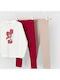 Kinder-Set mit Leggings Winter 3Stück Ecru
