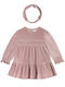 Children's Dress Long Sleeve Velvet Pink