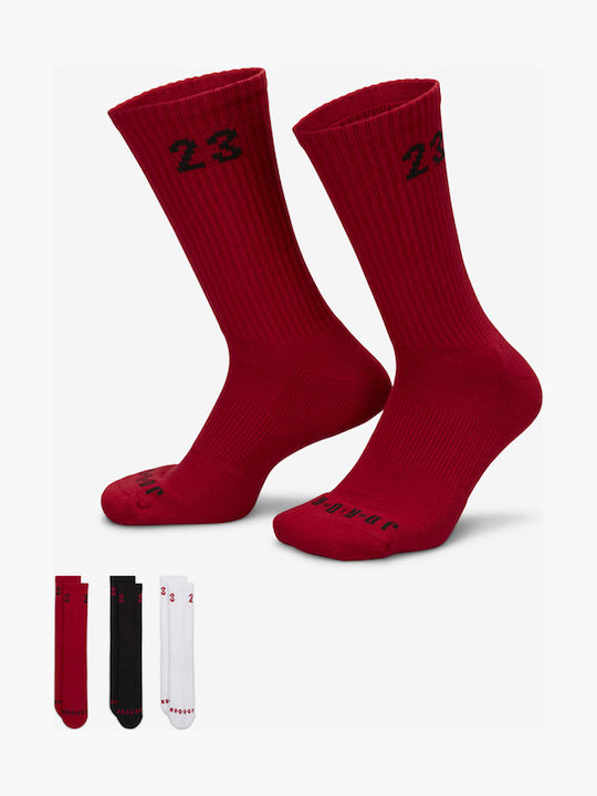 Jordan Athletic Socks Red 3 Pairs