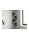 Ράφι Τοίχου Zikzak Anthracite 105.4x25x25εκ.