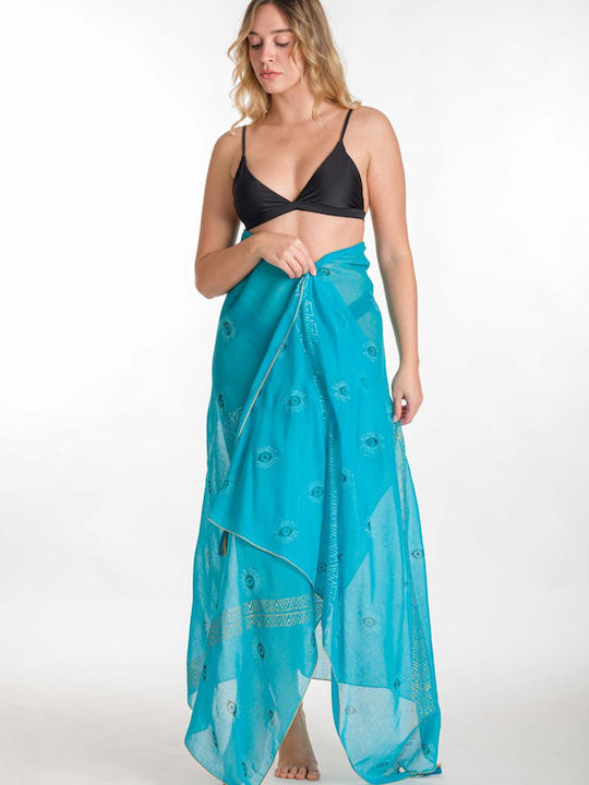 Rima Beachwear Pareo Cotton Gold Print 2102-44