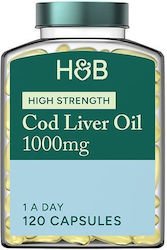 Holland & Barrett Omega 3 Lebertran 1000mg 120 Mützen