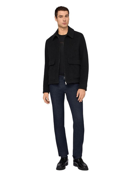 Men's Jeans Pants with Slim Fit Dark Blue