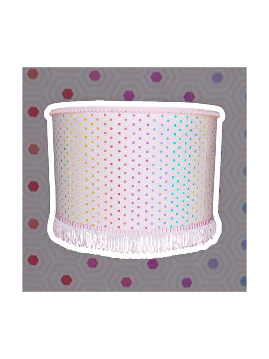 Oxygen Pink Octagon Dots Single-Light Kids Ceiling Light Ceiling Light with E27 Base Pink 30x20cm