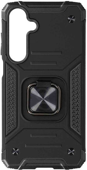 Husă Samsung Galaxy A35 Hybrid Armor Dual Shockproof Suport Rotativ Cu Inel Funcție Stand Compatibil Cu Suportul Magnetic Pentru Mașină Nitro Ishield Neagră