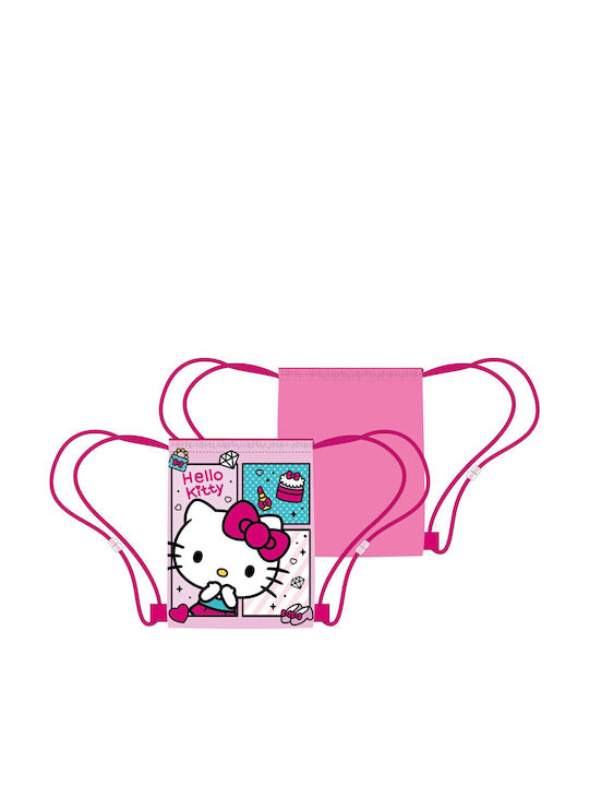 Hello Kitty Παιδική Τσάντα Πουγκί Ροζ 40x35εκ.