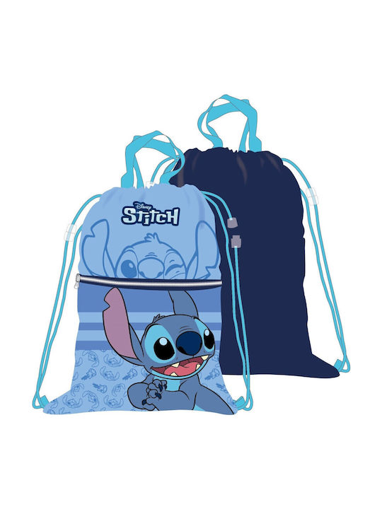 Disney Stitch Παιδική Τσάντα Πουγκί Μπλε 45x34.5εκ.