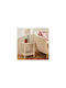 Square Side Table Wooden Beige 40x40x44cm