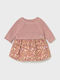 Kinderkleid Langärmelig Knitted Rosa
