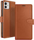 Zanaé Wallet Case Iphone 12 12 Pro Stand Magnetic Tab Brown