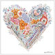 Decoupage Serviette Mandala Herz 1 Stück