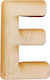 Wooden Letter E 4cm