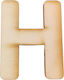 Wooden Letter H 4cm