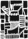 Stencil Random Motifs 30x21cm