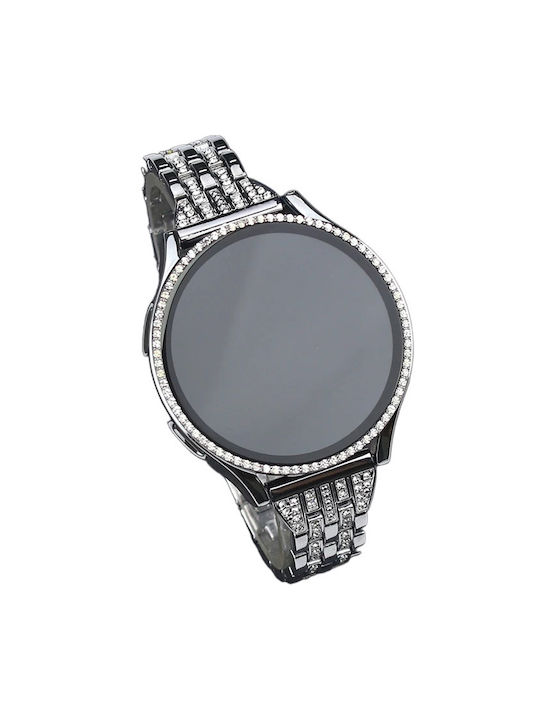Βραχιόλι + Θήκη Ενσωματωμένο Γυαλί Samsung Galaxy Watch 6 44mm Ασημί
