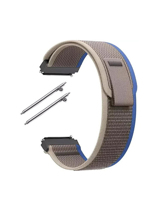 Nylon Universal Strap 22 Mm Light Gray