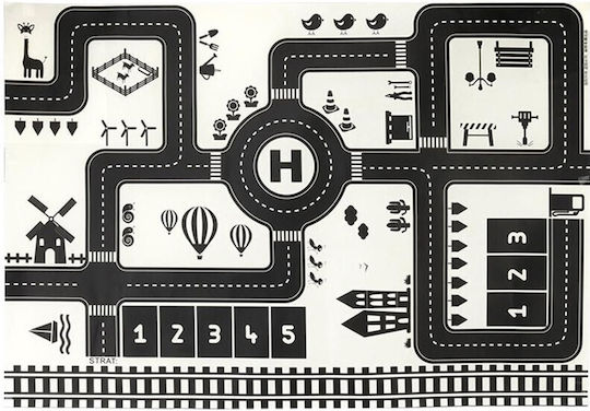 Χαλάκι Δραστηριοτήτων Μαύρο 83x57cm