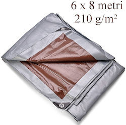 Wasserdicht Plane 210gr/m² 8x6m. Hohe Beanspruchung Gray Wasserdicht Plane 210gr/m² 8x6m. Hohe Beanspruchung Gray
