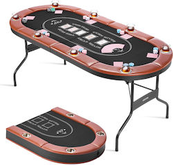 Vevor Pokertisch Klappbar Braun