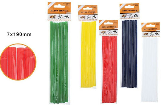 Colored Silicone Sticks 6 Pieces 7 Mm Diameter 190 Mm Length