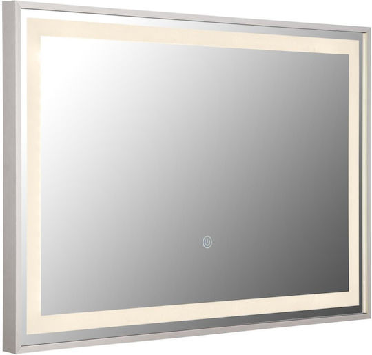 Globo Lighting 84036 Badezimmerspiegel aus Metall Silber